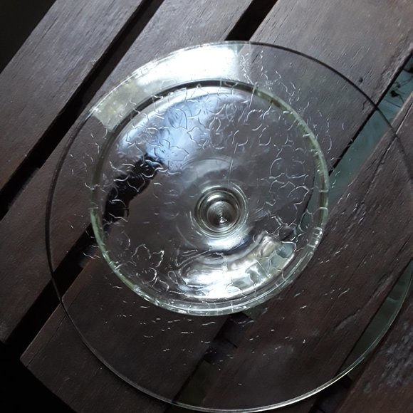 Vintage Glass Pedestal Cake Plate - Picture 4 of 6